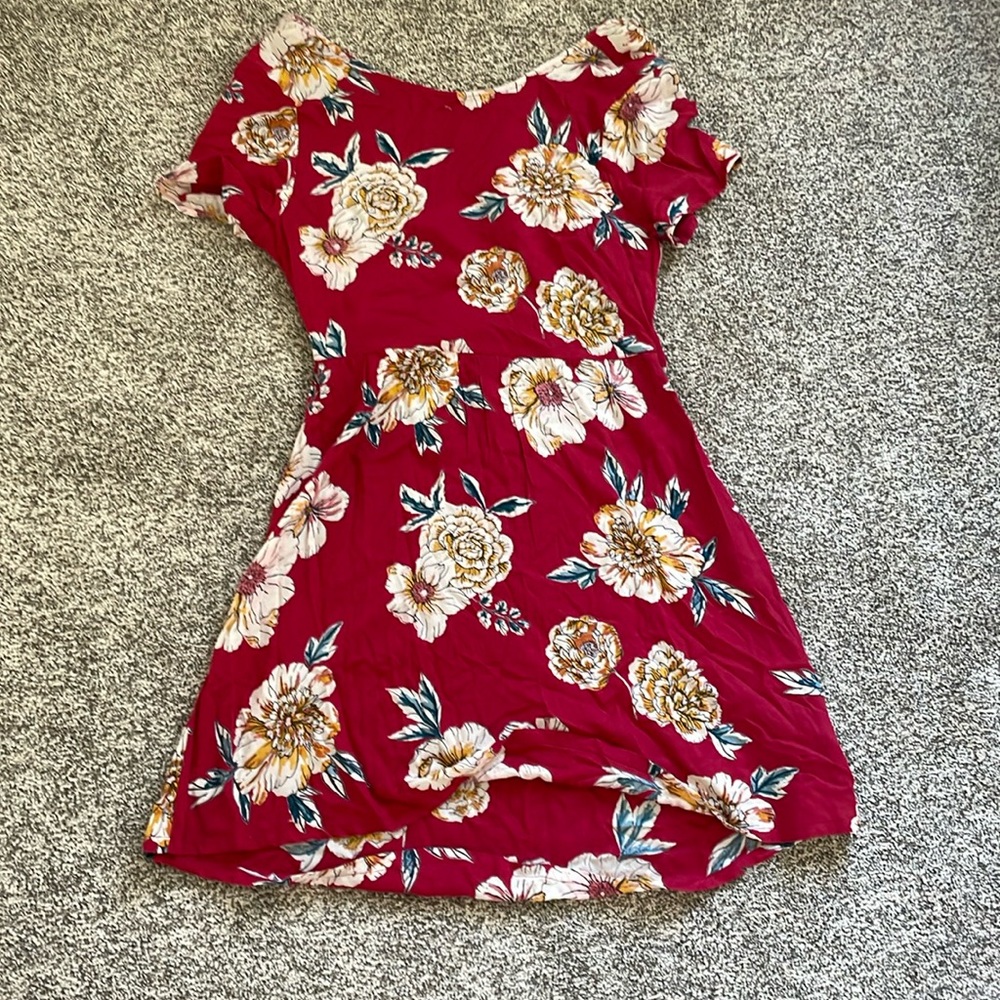 Open Back Floral Roxy mini dress